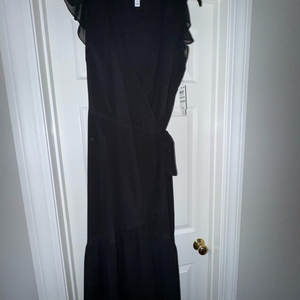 Elegant Black Wrap Dress